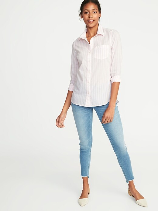 Image number 3 showing, Relaxed Classic Shirt for Women