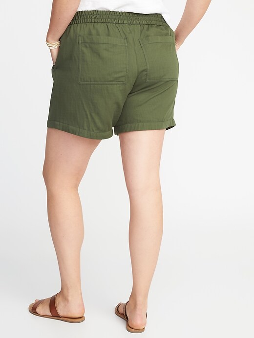 View large product image 2 of 3. Mid-Rise Plus-Size Soft Utility Shorts