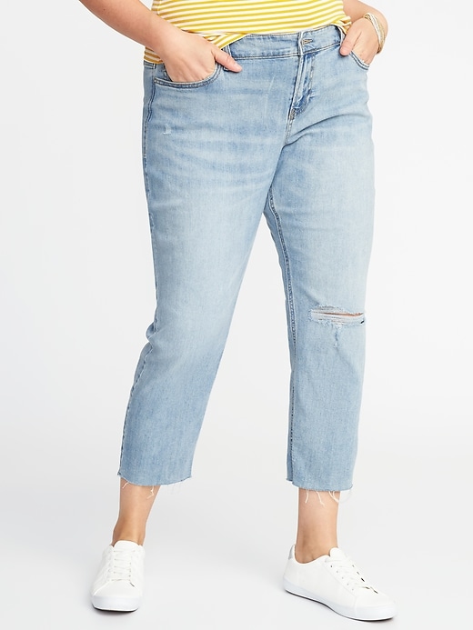 View large product image 1 of 3. High-Waisted Power Slim Straight Plus-Size Jeans
