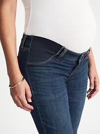 View large product image 3 of 3. Maternity Side-Panel Original Straight Jeans