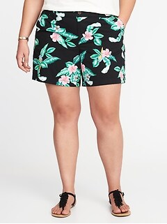 Khaki Chino Stretch Shorts Plus Size 14 to 32