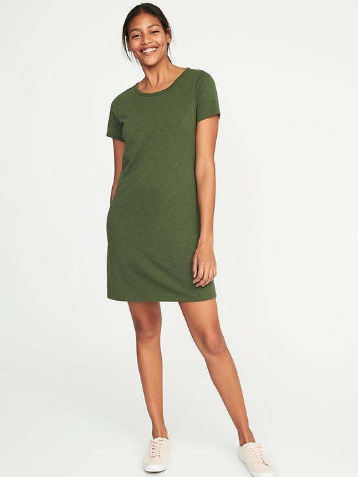 View large product image 1 of 1. Slub-Knit Tee Dress for Women