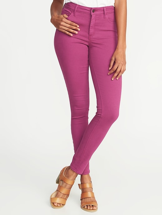 View large product image 1 of 3. Mid-Rise Pop-Color Rockstar Super Skinny Jeans for Women
