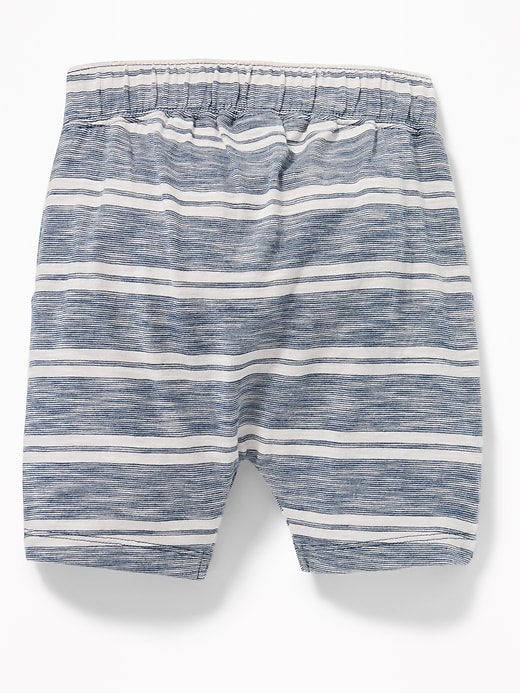 View large product image 2 of 2. Striped Slub-Knit Pull-On Shorts for Toddler Boys