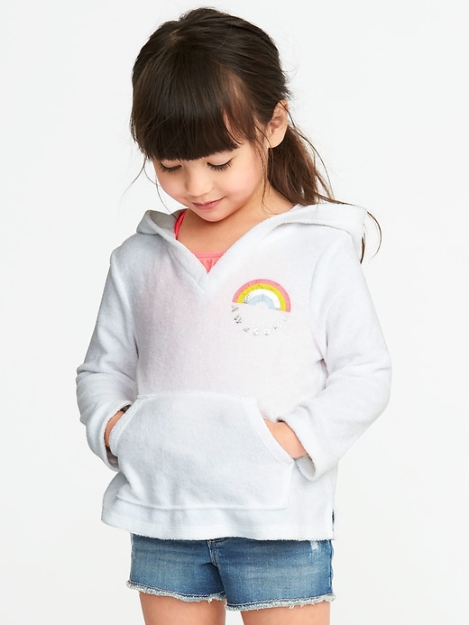 View large product image 1 of 4. Graphic Loop-Terry Cali Fleece Hoodie for Toddler Girls