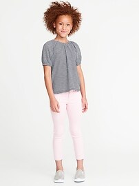 View large product image 3 of 3. Slub-Knit Balloon-Sleeve Top for Girls