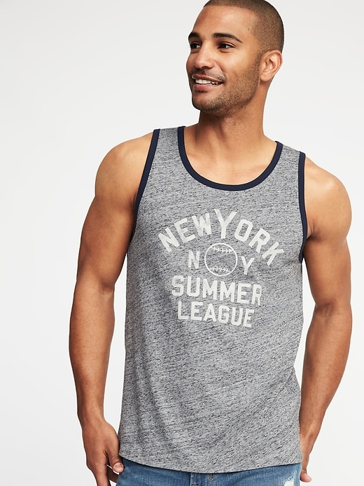 Image number 1 showing, Soft-Washed Graphic Tank