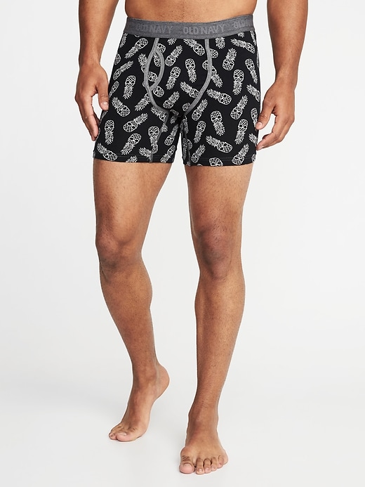 View large product image 1 of 1. Soft-Washed Printed Boxer Briefs for Men