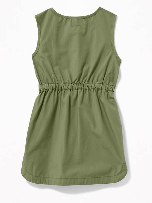 View large product image 2 of 3. Poplin Utility Dress for Toddler Girls