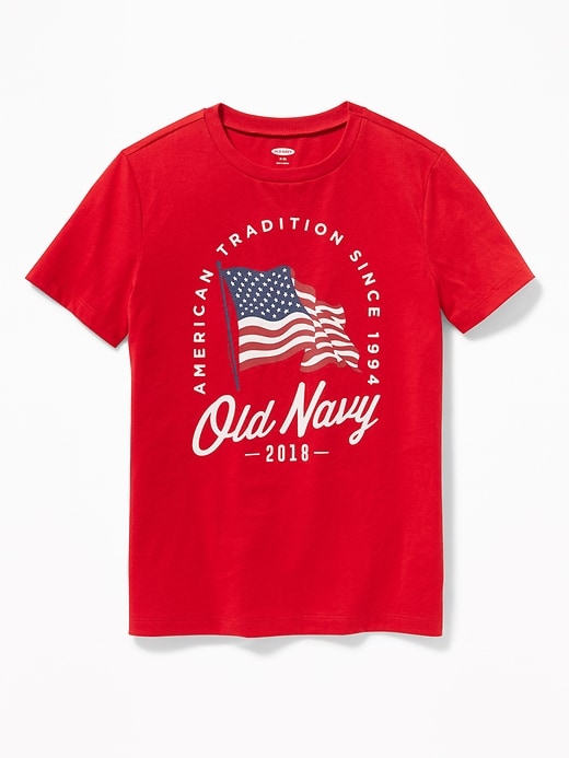 View large product image 1 of 2. 2018 Flag-Graphic Tee for Boys