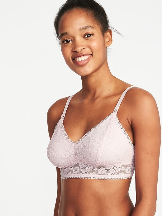View large product image 1 of 1. Maternity Long-Line Nursing Bralette