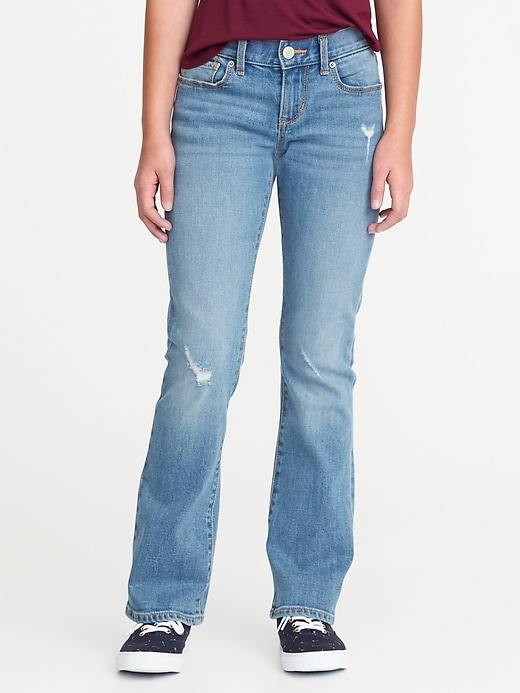 Old Navy Distressed Boot-Cut Jeans for Girls. 1