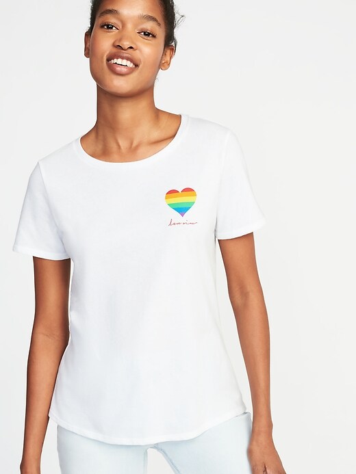 View large product image 1 of 1. Everywear Graphic Pride Tee For Women