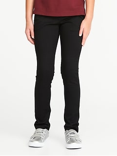 black skinny uniform pants