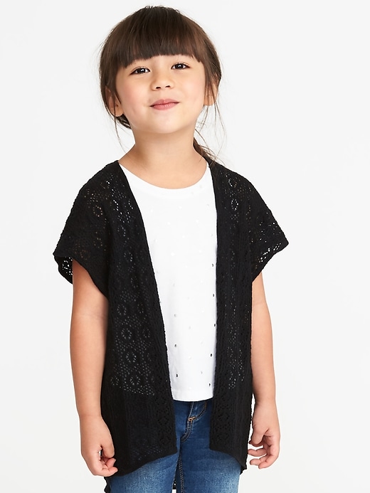 View large product image 1 of 4. Open-Front Kimono-Sleeve Sweater for Toddler Girls