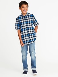 View large product image 3 of 3. Classic Built-In Flex Plaid Shirt For Boys