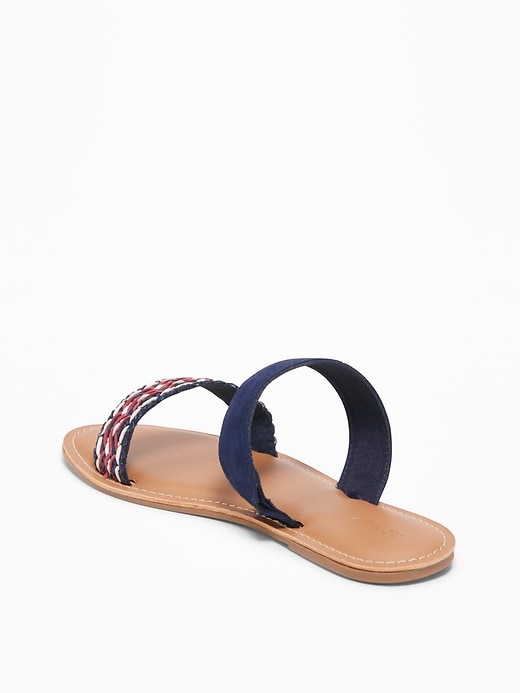 Image number 3 showing, Faux-Suede/Braided Double-Strap Sandals for Women