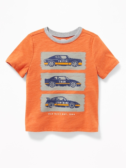 View large product image 1 of 2. Vehicle-Graphic Slub-Knit Tee for Toddler Boys