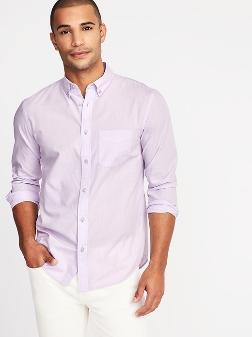 View large product image 1 of 1. Slim-Fit Poplin Shirt For Men