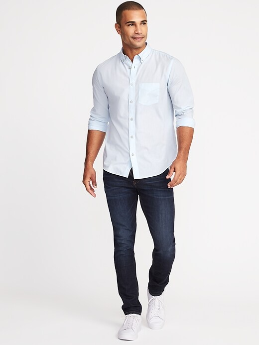 Image number 3 showing, Slim-Fit Poplin Shirt For Men