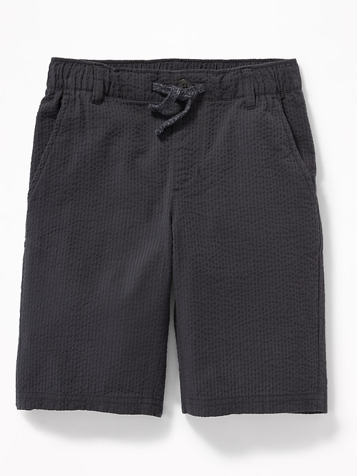 View large product image 1 of 3. Slim Pull-On Seersucker Shorts for Boys