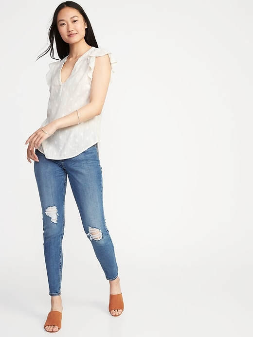 Image number 3 showing, Sleeveless Slub-Knit Popover Top for Women
