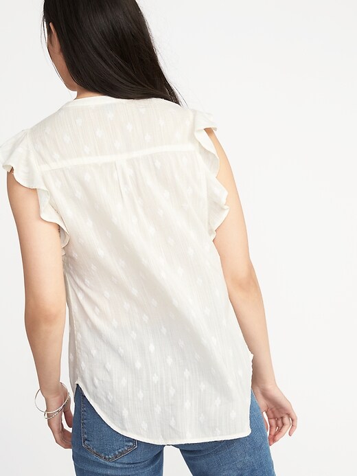 Image number 2 showing, Sleeveless Slub-Knit Popover Top for Women