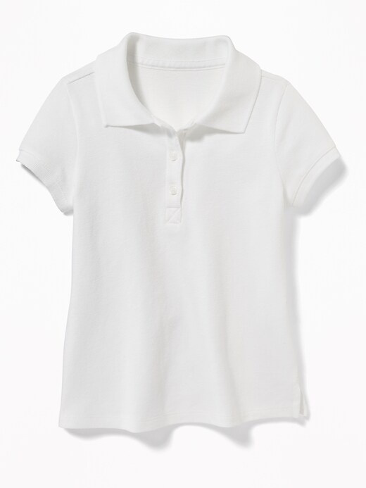 View large product image 1 of 2. Pique Uniform Polo for Toddler Girls