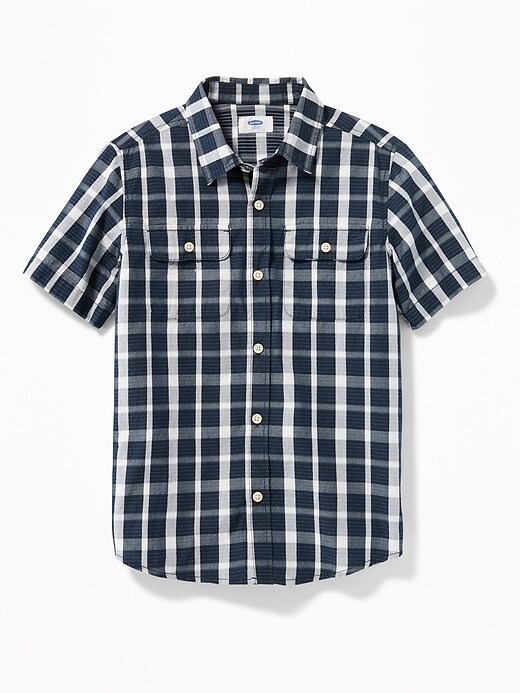 View large product image 1 of 1. Patterned Double-Pocket Shirt For Boys