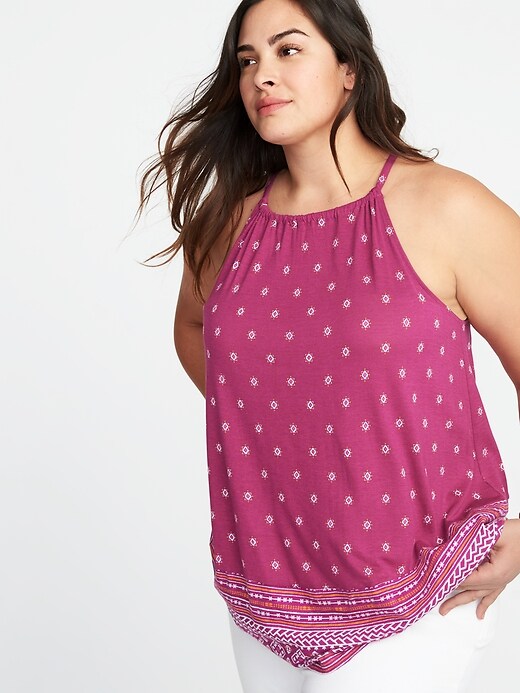 Image number 1 showing, Plus-Size Suspended-Neck Swing Top