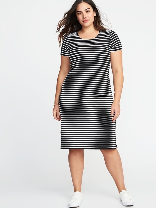 Relaxed Plus-Size Midi Tee Dress | Old Navy