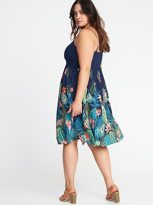 Image number 2 showing, Plus-Size Sleeveless Fit & Flare Cami Midi