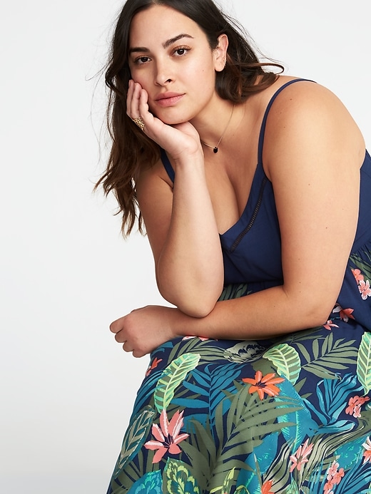 Image number 4 showing, Plus-Size Sleeveless Fit & Flare Cami Midi