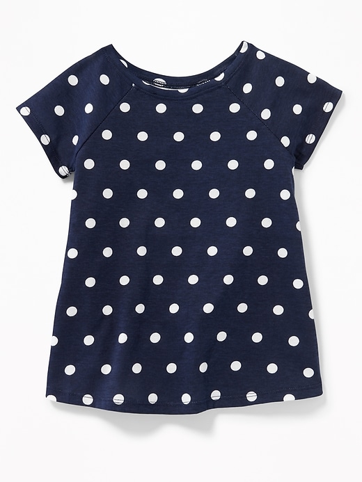 View large product image 1 of 1. Slub-Knit Raglan-Sleeve Tunic for Toddler Girls
