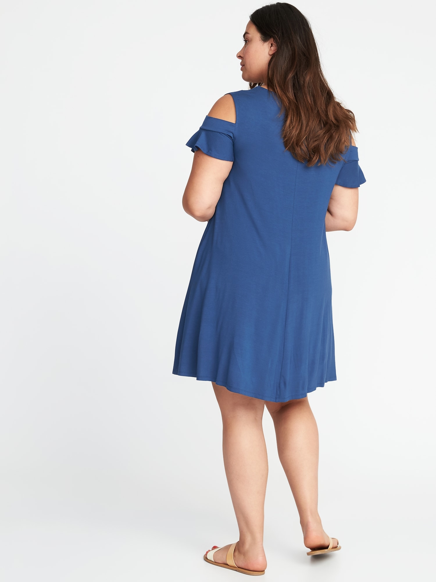 Plus Size Cold Shoulder Swing Dress Old Navy