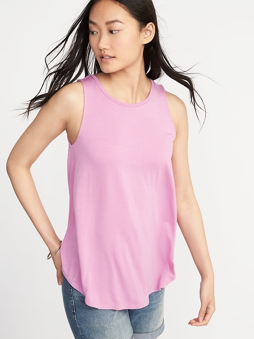 Image number 1 showing, Luxe High-Neck Swing Tank for Women
