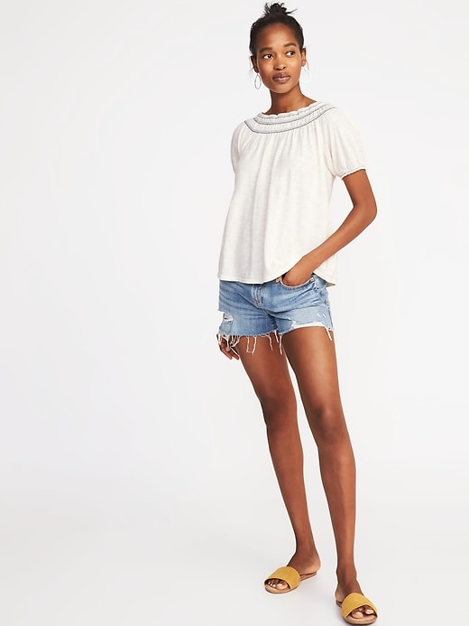 Image number 3 showing, Relaxed Bubble-Sleeve Top for Women