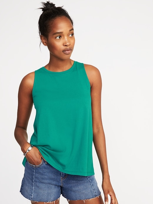 Image number 1 showing, Relaxed Hi-Lo Tank for Women