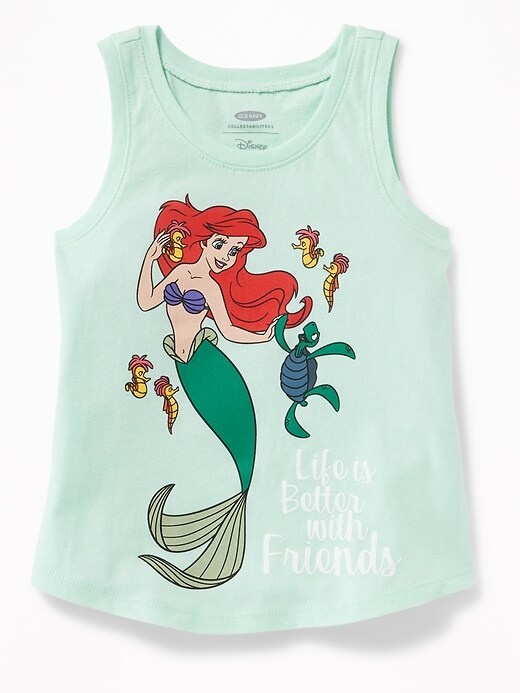 View large product image 1 of 2. Disney&#169 Little Mermaid "Life Is Better With Friends" Tank for Toddler Girls