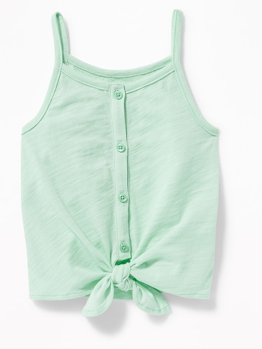 View large product image 1 of 1. Button-Front Tie-Hem Cami for Toddler Girls