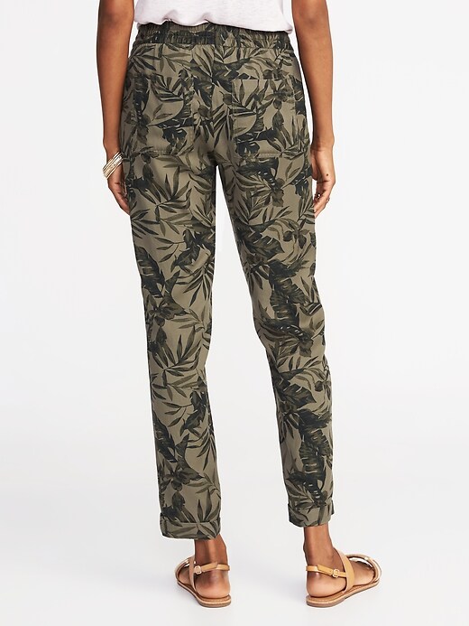 View large product image 2 of 3. Mid-Rise Soft Utility Cropped Pants for Women