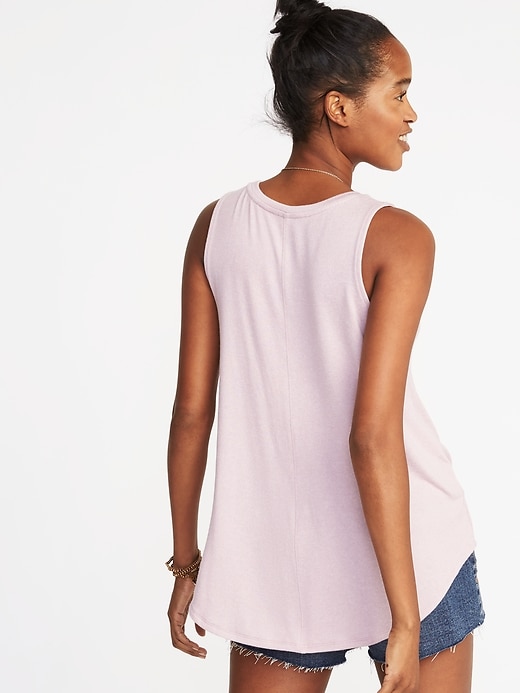 Image number 2 showing, Luxe Soft-Spun High-Neck Swing Tank for Women