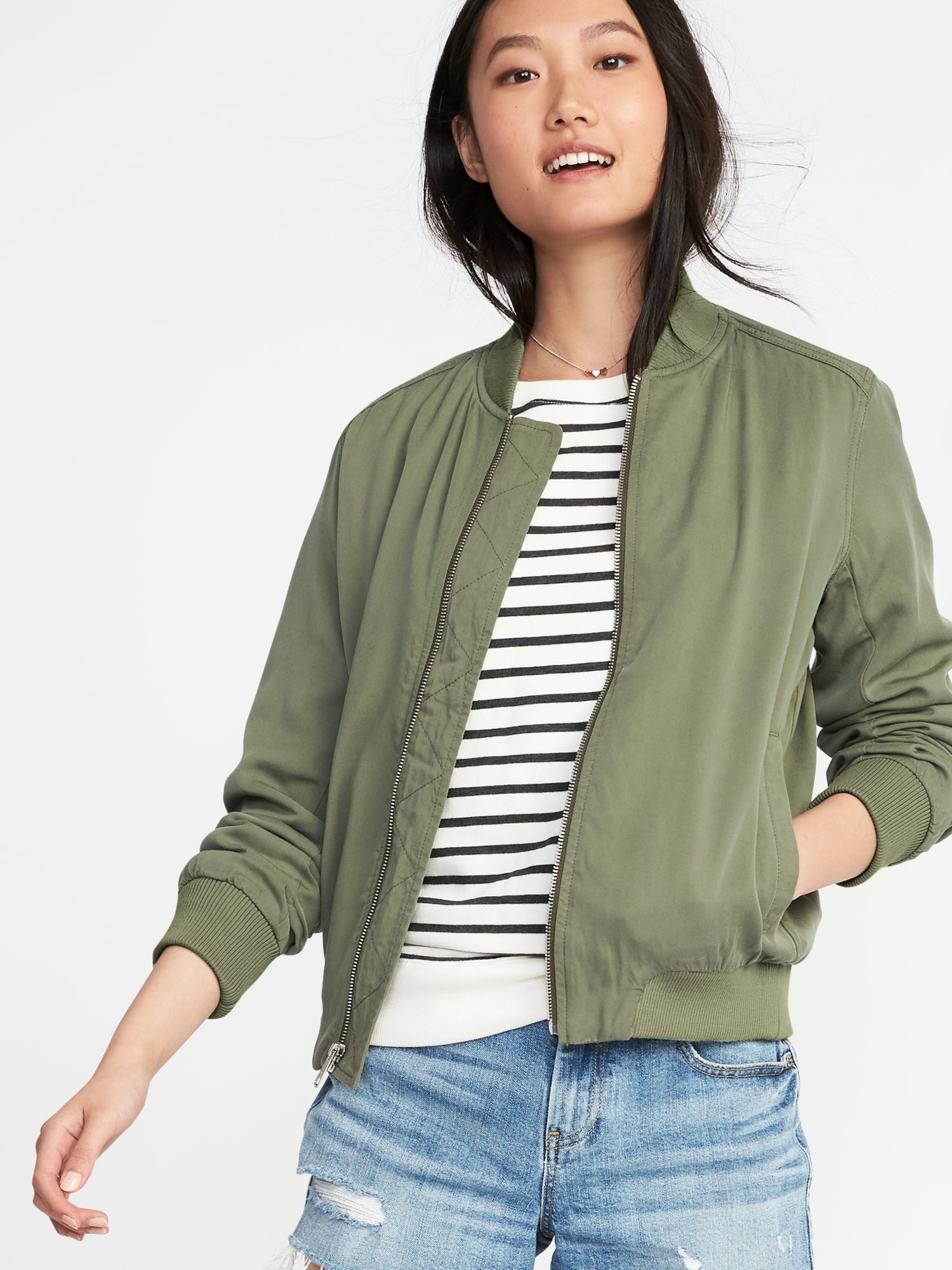 Lightweight Twill Bomber Jacket for Women | Old Navy