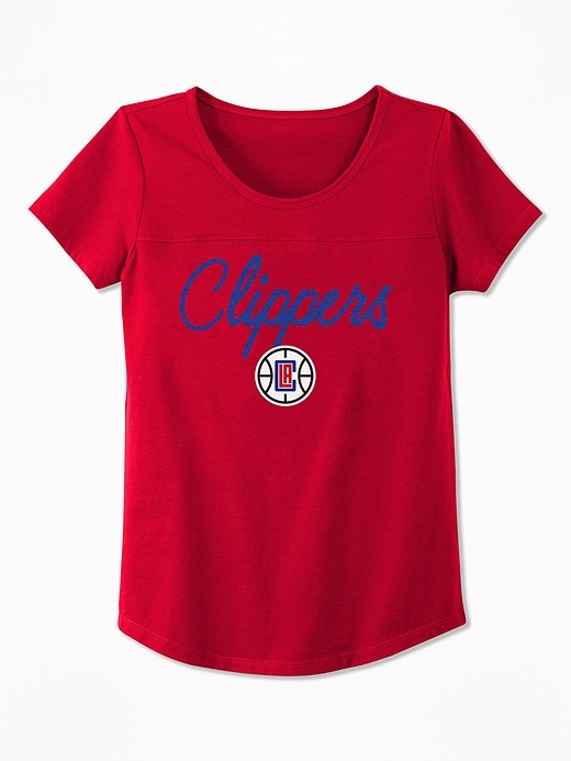 View large product image 1 of 1. NBA&#174 Team Glitter-Graphic Tee for Girls