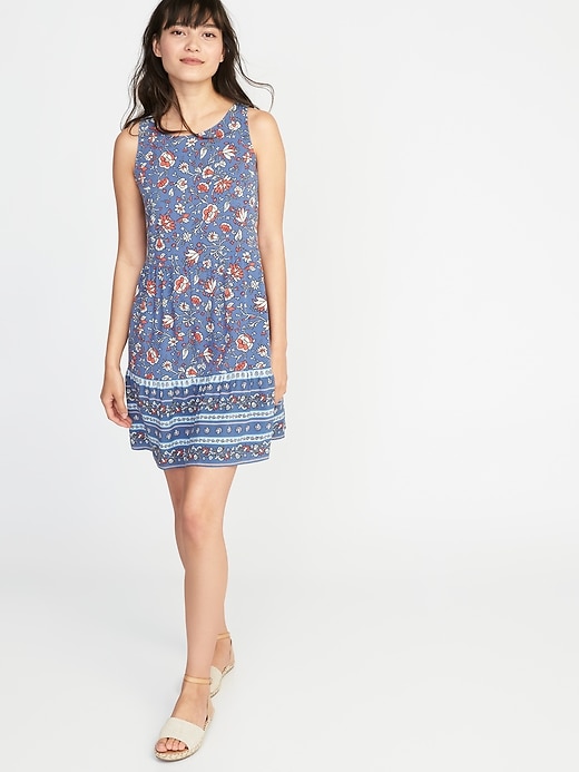 Sleeveless Floral Tiered Swing Dress for Women | Old Navy