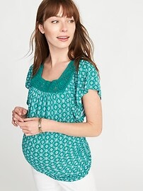 View large product image 4 of 5. Maternity Fitted Square-Neck Top