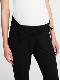 View large product image 3 of 3. Maternity Cinched-Waist Lounge Pants