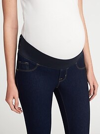 View large product image 3 of 3. Maternity Front Low-Panel Rockstar 24/7 Jeggings