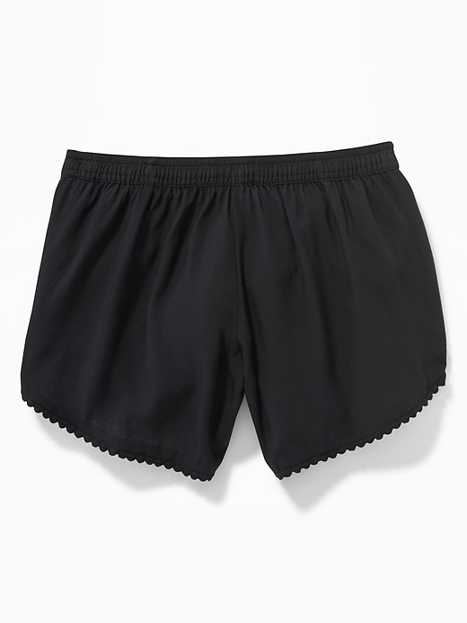 View large product image 2 of 3. Crochet-Trim Soft Shorts for Girls