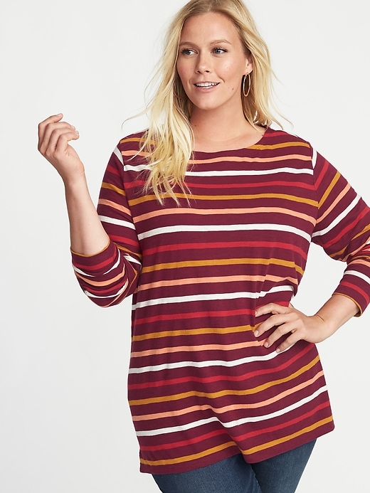 EveryWear Mariner-Stripe Plus-Size Boat-Neck Tee | Old Navy